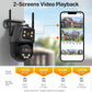 Caméra De Surveillance Extérieure Double Objectif 4K Wi-Fi